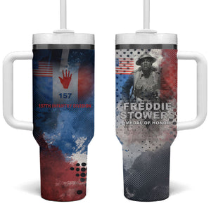 Freddie Stowers Tumbler With Handle African American Military Hero - Medal Of Honor 157th Infantry Division