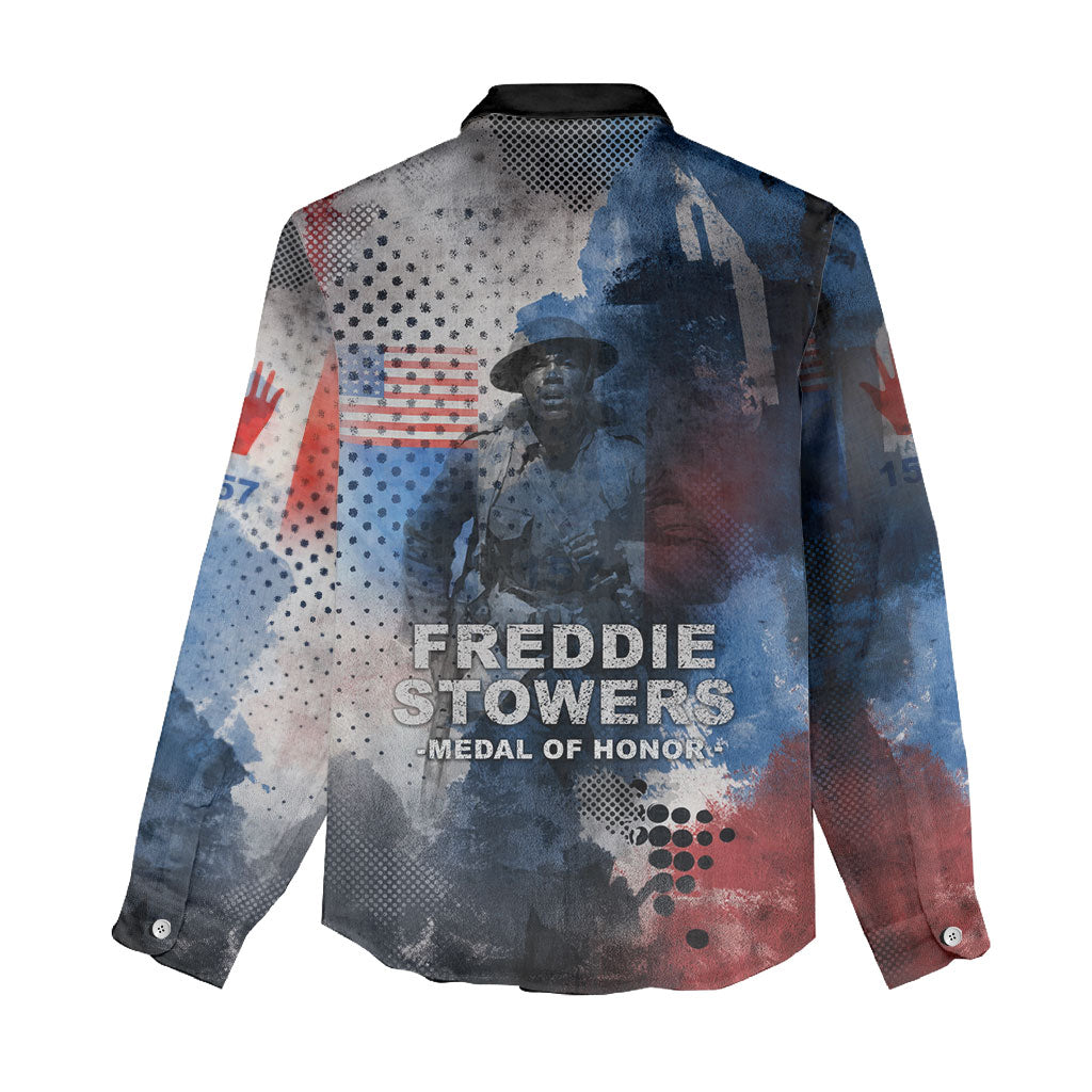 Freddie Stowers Women Casual Shirt African American Military Hero - Medal Of Honor 157th Infantry Division
