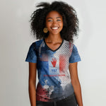 Freddie Stowers Women V-Neck T-Shirt African American Military Hero - Medal Of Honor 157th Infantry Division