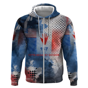 Freddie Stowers Zip Hoodie African American Military Hero - Medal Of Honor 157th Infantry Division