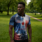 Freddie Stowers Zipper Polo Shirt African American Military Hero - Medal Of Honor 157th Infantry Division
