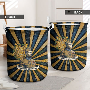 Freddie Stowers Laundry Basket Medal Of Honor Hero - Vintage Retro Sunburst - Military Valor Heritage
