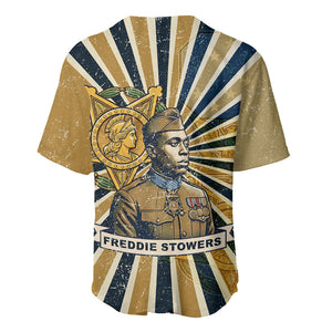Freddie Stowers Baseball Jersey Medal Of Honor Hero - Vintage Retro Sunburst - Military Valor Heritage