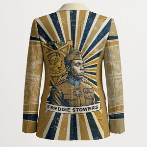 Freddie Stowers Blazer Medal Of Honor Hero - Vintage Retro Sunburst - Military Valor Heritage