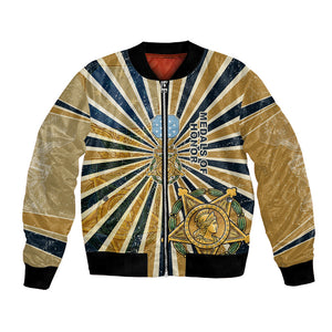Freddie Stowers Bomber Jacket Medal Of Honor Hero - Vintage Retro Sunburst - Military Valor Heritage
