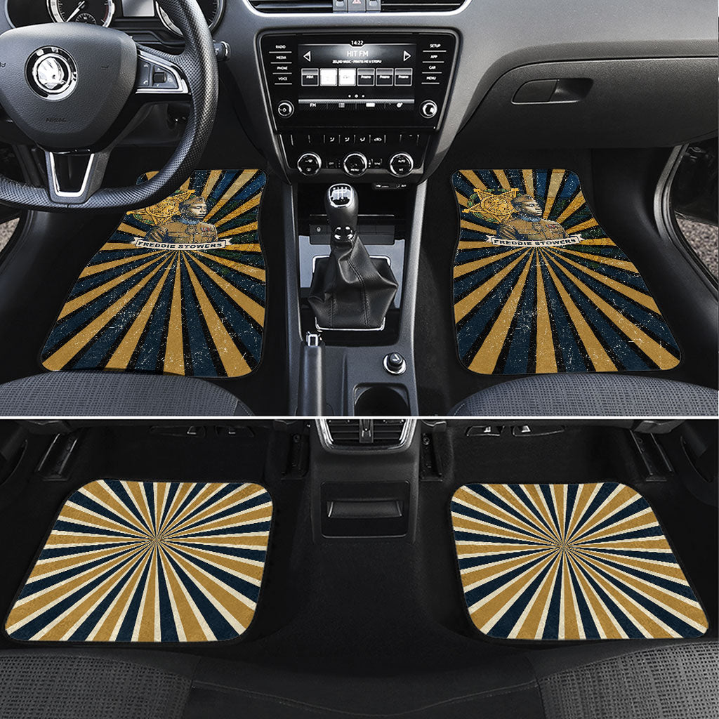 Freddie Stowers Car Mats Medal Of Honor Hero - Vintage Retro Sunburst - Military Valor Heritage