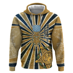 Freddie Stowers Hoodie Medal Of Honor Hero - Vintage Retro Sunburst - Military Valor Heritage