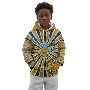 Freddie Stowers Kid Hoodie Medal Of Honor Hero - Vintage Retro Sunburst - Military Valor Heritage