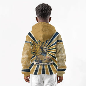 Freddie Stowers Kid Hoodie Medal Of Honor Hero - Vintage Retro Sunburst - Military Valor Heritage
