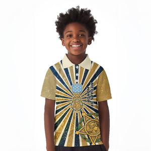 Freddie Stowers Kid Polo Shirt Medal Of Honor Hero - Vintage Retro Sunburst - Military Valor Heritage