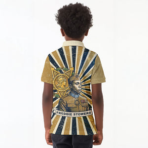 Freddie Stowers Kid Polo Shirt Medal Of Honor Hero - Vintage Retro Sunburst - Military Valor Heritage