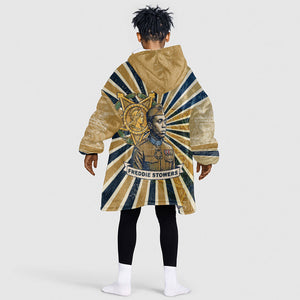 Freddie Stowers Kid Wearable Blanket Hoodie Medal Of Honor Hero - Vintage Retro Sunburst - Military Valor Heritage