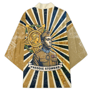 Freddie Stowers Kimono Medal Of Honor Hero - Vintage Retro Sunburst - Military Valor Heritage