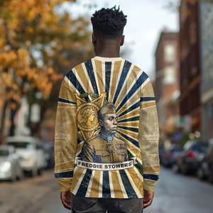 Freddie Stowers Long Sleeve Shirt Medal Of Honor Hero - Vintage Retro Sunburst - Military Valor Heritage