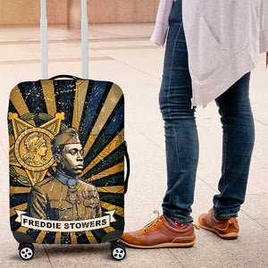 Freddie Stowers Luggage Cover Medal Of Honor Hero - Vintage Retro Sunburst - Military Valor Heritage