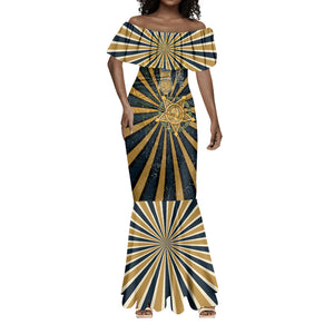 Freddie Stowers Mermaid Dress Medal Of Honor Hero - Vintage Retro Sunburst - Military Valor Heritage