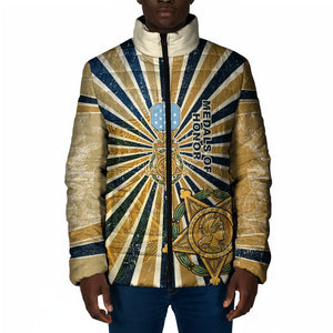 Freddie Stowers Padded Jacket Medal Of Honor Hero - Vintage Retro Sunburst - Military Valor Heritage