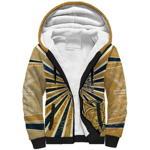 Freddie Stowers Sherpa Hoodie Medal Of Honor Hero - Vintage Retro Sunburst - Military Valor Heritage