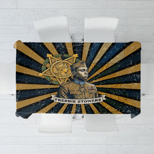 Freddie Stowers Tablecloth Medal Of Honor Hero - Vintage Retro Sunburst - Military Valor Heritage