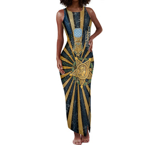Freddie Stowers Tank Maxi Dress Medal Of Honor Hero - Vintage Retro Sunburst - Military Valor Heritage