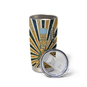 Freddie Stowers Tumbler Cup Medal Of Honor Hero - Vintage Retro Sunburst - Military Valor Heritage