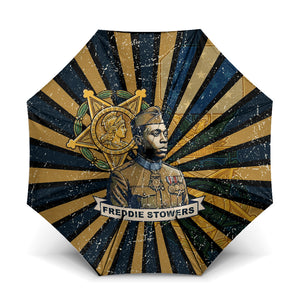 Freddie Stowers Umbrella Medal Of Honor Hero - Vintage Retro Sunburst - Military Valor Heritage