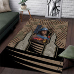 Freddie Stowers African American Area Rug Medal Of Honor Red Hand - Military Camouflage Striped World War I
