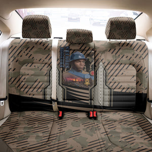 Freddie Stowers African American Back Car Seat Cover Medal Of Honor Red Hand - Military Camouflage Striped World War I