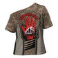 Freddie Stowers African American Cross Shoulder Shirt Medal Of Honor Red Hand - Military Camouflage Striped World War I
