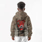Freddie Stowers African American Kid Hoodie Medal Of Honor Red Hand - Military Camouflage Striped World War I