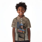 Freddie Stowers African American Kid Polo Shirt Medal Of Honor Red Hand - Military Camouflage Striped World War I
