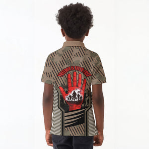 Freddie Stowers African American Kid Polo Shirt Medal Of Honor Red Hand - Military Camouflage Striped World War I