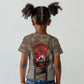 Freddie Stowers African American Kid T shirt Medal Of Honor Red Hand - Military Camouflage Striped World War I