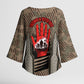Freddie Stowers African American Kimono Sleeve Blouse Medal Of Honor Red Hand - Military Camouflage Striped World War I