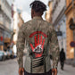 Freddie Stowers African American Long Sleeve Button Shirt Medal Of Honor Red Hand - Military Camouflage Striped World War I