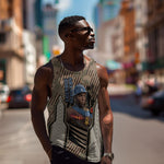 Freddie Stowers African American Men Tank Top Medal Of Honor Red Hand - Military Camouflage Striped World War I