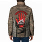Freddie Stowers African American Padded Jacket Medal Of Honor Red Hand - Military Camouflage Striped World War I