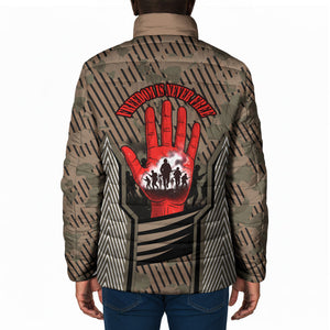 Freddie Stowers African American Padded Jacket Medal Of Honor Red Hand - Military Camouflage Striped World War I