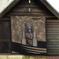 Freddie Stowers African American Quilt Medal Of Honor Red Hand - Military Camouflage Striped World War I