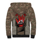 Freddie Stowers African American Sherpa Hoodie Medal Of Honor Red Hand - Military Camouflage Striped World War I