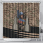 Freddie Stowers African American Shower Curtain Medal Of Honor Red Hand - Military Camouflage Striped World War I