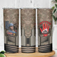 Freddie Stowers African American Skinny Tumbler Medal Of Honor Red Hand - Military Camouflage Striped World War I