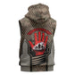 Freddie Stowers African American Sleeveless Hoodie Medal Of Honor Red Hand - Military Camouflage Striped World War I