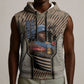 Freddie Stowers African American Sleeveless Hoodie Medal Of Honor Red Hand - Military Camouflage Striped World War I