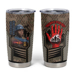 Freddie Stowers African American Tumbler Cup Medal Of Honor Red Hand - Military Camouflage Striped World War I