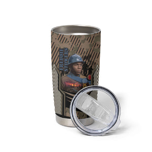 Freddie Stowers African American Tumbler Cup Medal Of Honor Red Hand - Military Camouflage Striped World War I