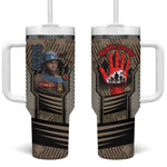 Freddie Stowers African American Tumbler With Handle Medal Of Honor Red Hand - Military Camouflage Striped World War I