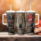 Freddie Stowers African American Tumbler With Handle Medal Of Honor Red Hand - Military Camouflage Striped World War I
