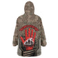 Freddie Stowers African American Wearable Blanket Hoodie Medal Of Honor Red Hand - Military Camouflage Striped World War I