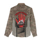 Freddie Stowers African American Women Casual Shirt Medal Of Honor Red Hand - Military Camouflage Striped World War I